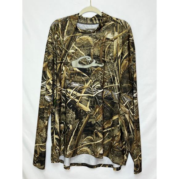 Drake Men’s 3XL Green Camo Long Sleeve Layering Hunting Shirt Pullover Waterfowl - Picture 1 of 7